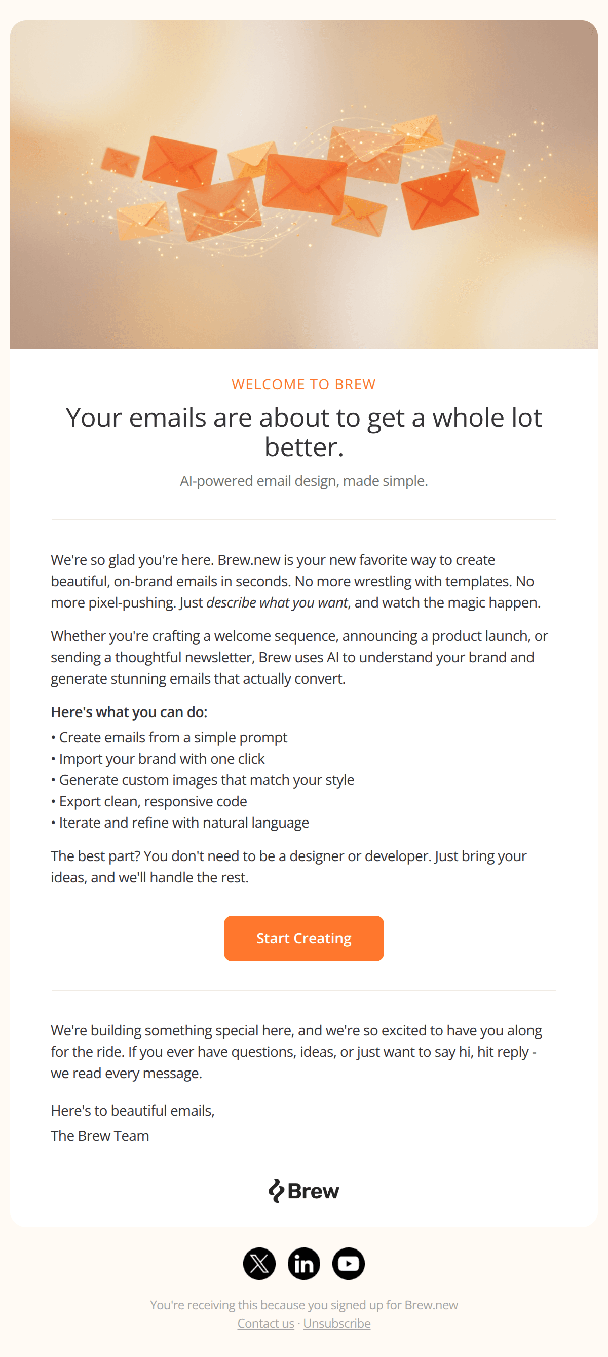 welcome design by Brew.new